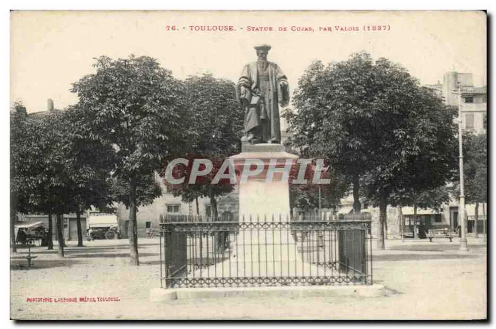 Toulouse - Estátua de Cuas, por Valois (1887) — Fototipo Lassusque, Toulouse - Frente