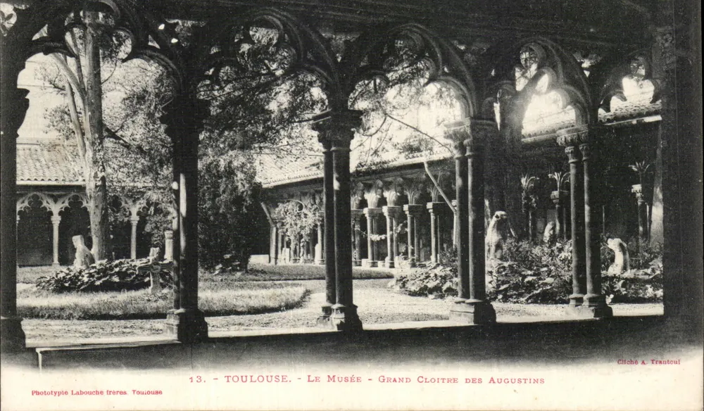 Toulouse - O Museu - Grand Cloître dos Augustinos — Fototipia Labouche Frères, n°13 - Frente