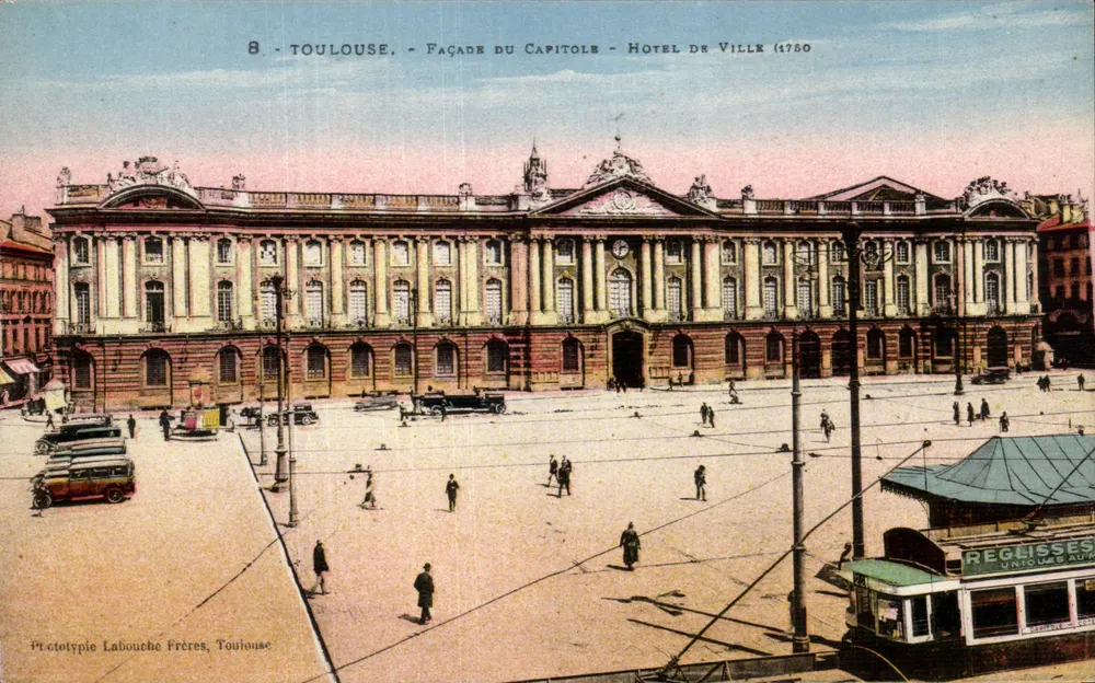 Toulouse - Fassade des Capitole - Rathaus (1750) — Phototypie Labouche Frères, Toulouse - Vorderseite