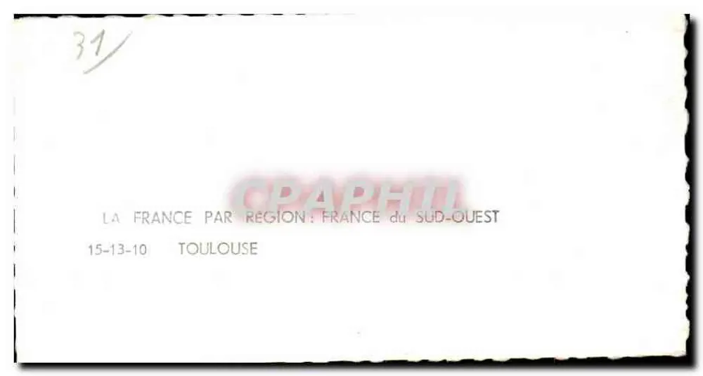 Vista aérea de Toulouse — editora Graphphil, n°31 - Verso