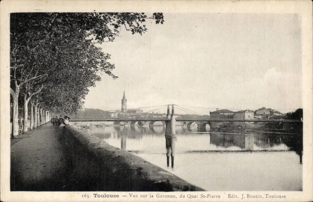 Toulouse — Ansicht der Garonne vom Quai St-Pierre — Verlag J. Bouzin, Toulouse - Vorderseite