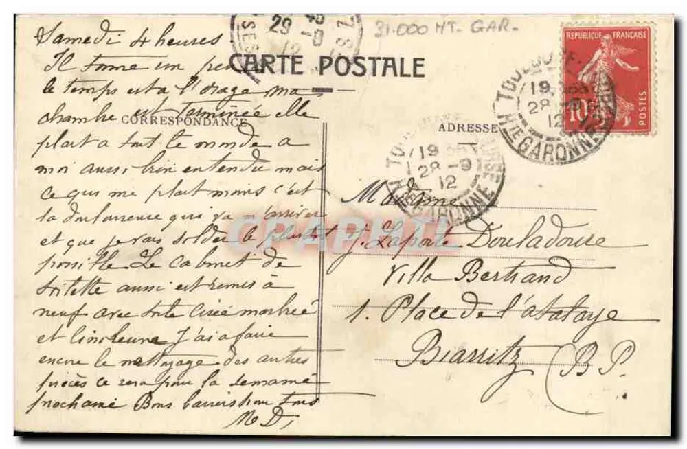 Toulouse — Jardim do Museu — Edição Jeanne d'Arc - Verso
