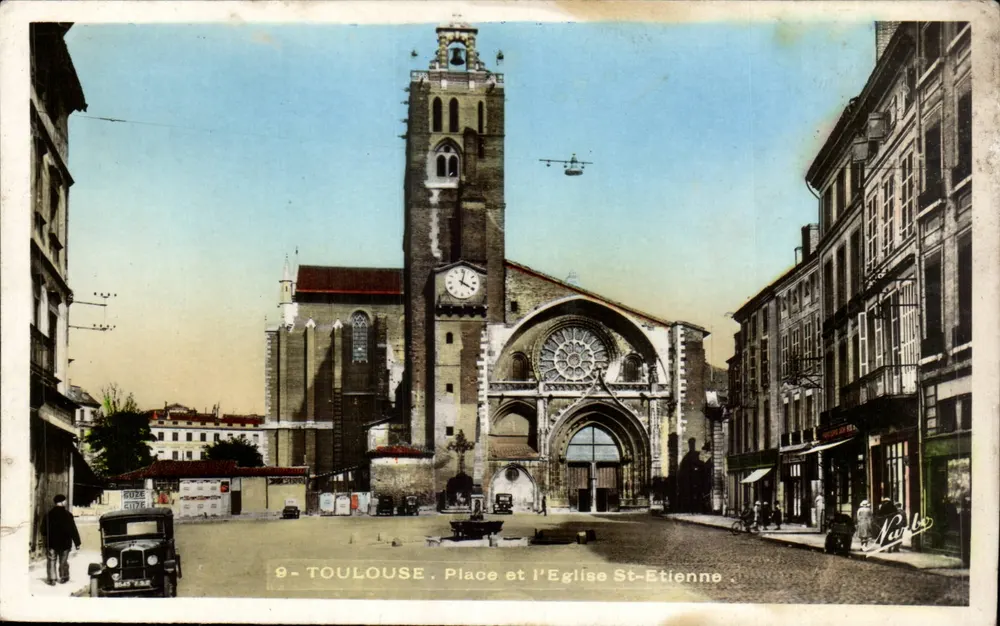 Toulouse - Platz und Kirche Saint-Étienne — Verlag KARLO, Nr. 9 - Vorderseite
