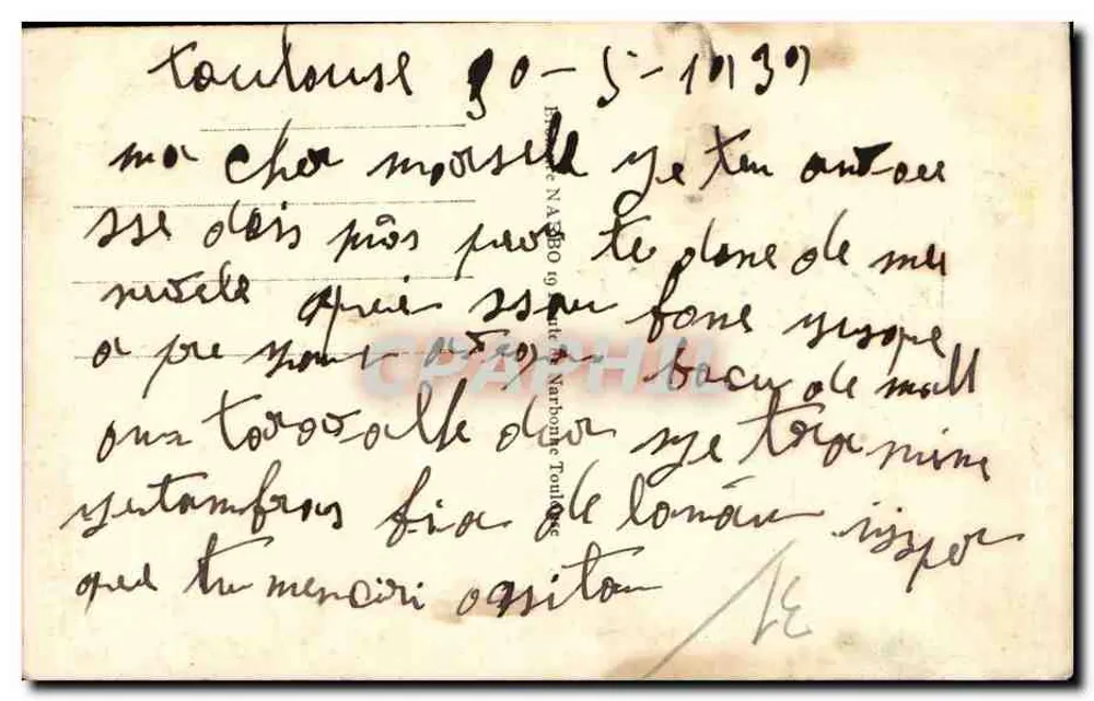 Toulouse - Platz und Kirche Saint-Étienne — Verlag KARLO, Nr. 9 - Rückseite