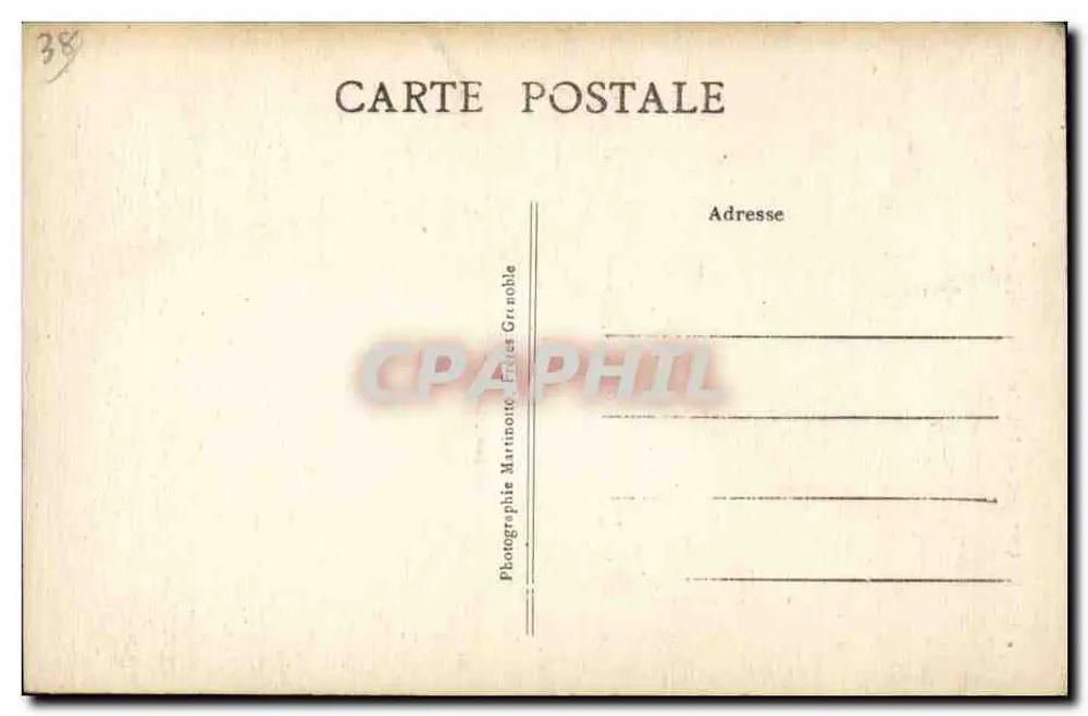 Schloss Vizille — Der Bergfried und die Ehrenstiege — Verlag: Photographie Martinotte, Grenoble - Rückseite