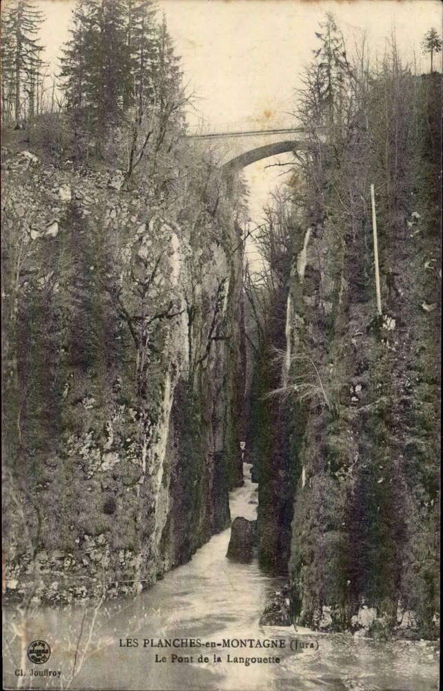 Les Planches-en-Montagne (Jura) — O Ponte da Langouette — Cl. Joulfroy - Frente