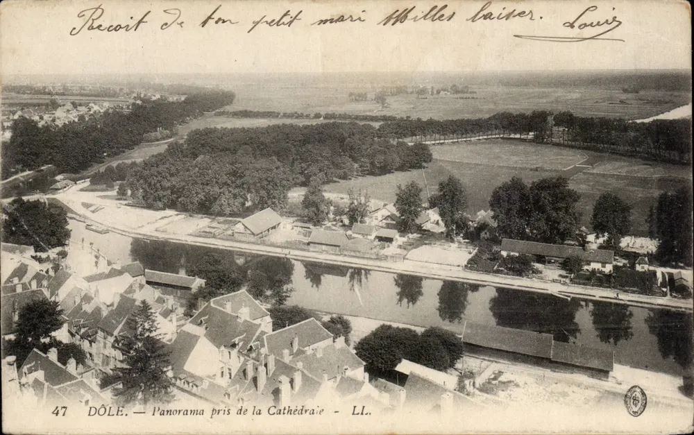 Dôle — panorama z katedry — LL. - Awers