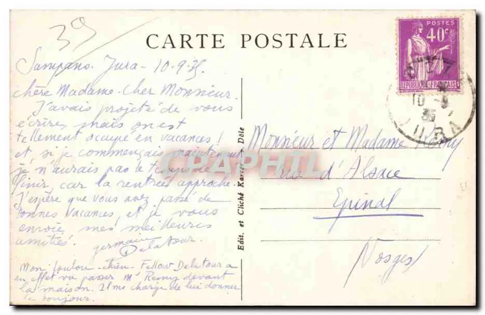 DOLE (Jura) — O porto — Jura - Verso