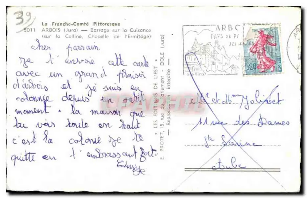 Barragem na Cuisance — A Franche-Comté Pittoresca — Éditions de l'Est - Verso