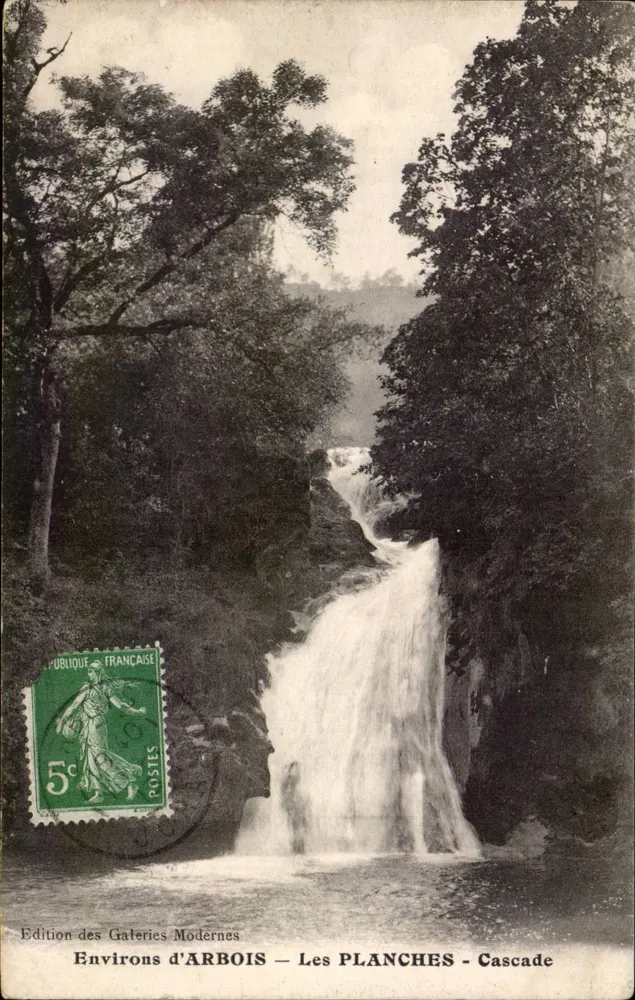 Arredores de Arbois — Les Planches — Cachoeira — Edição das Galerias Modernas - Frente