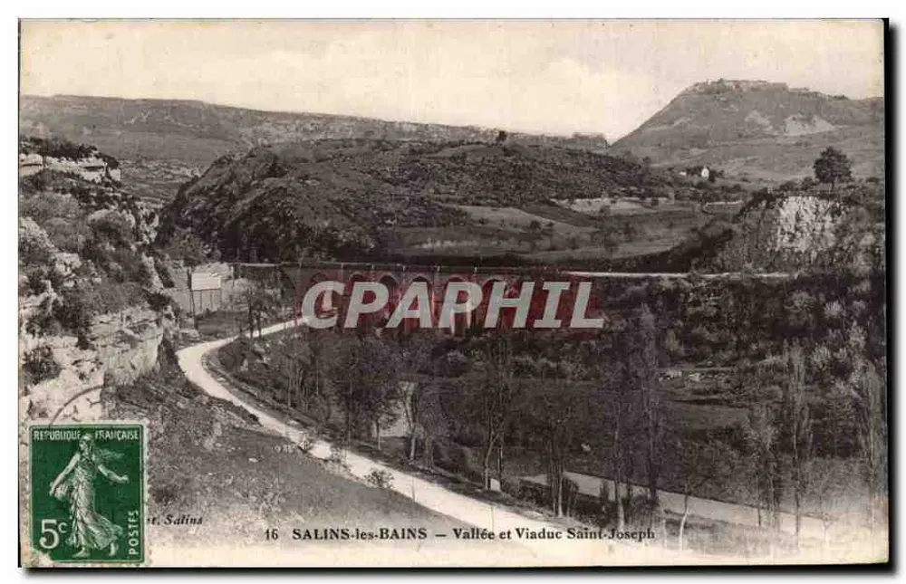 Salins-les-Bains — Talweg und Viadukt Saint-Joseph — Verlag Salina, n°16 - Vorderseite