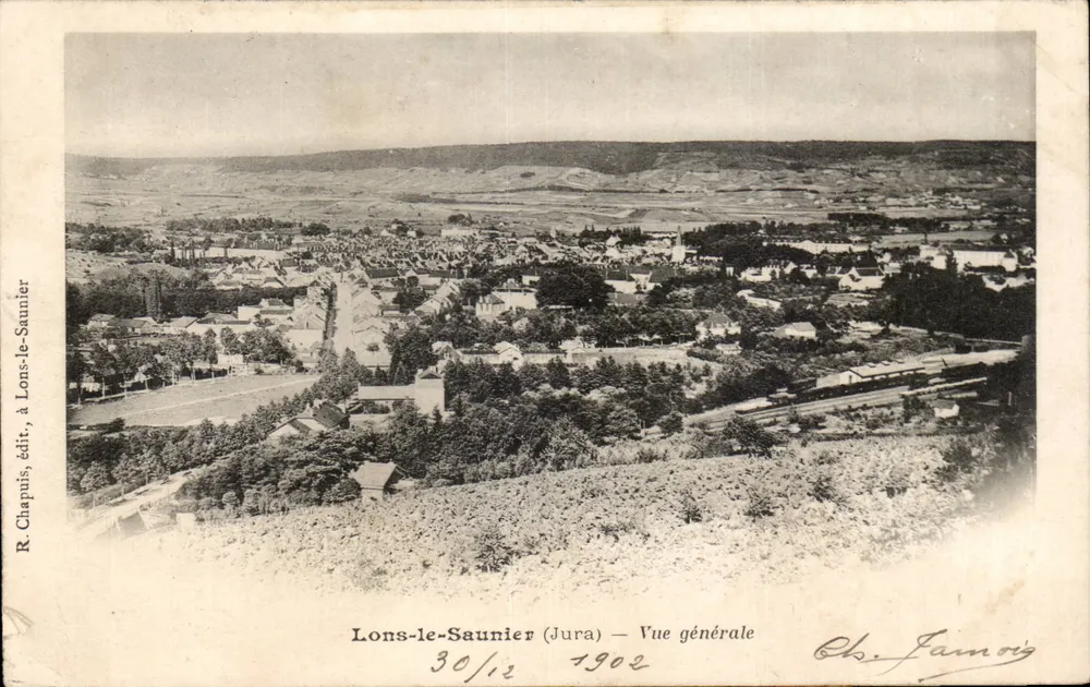 Lons-le-Saunier (Jura) — Vista geral — R. Chapuis, editor, em Lons-le-Saunier - Frente