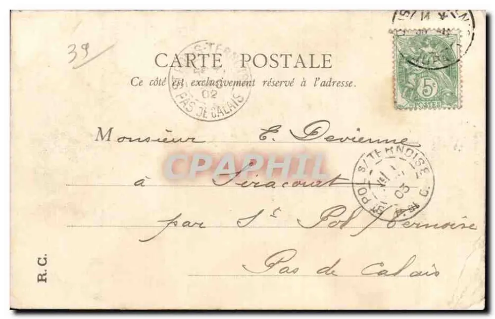 Lons-le-Saunier (Jura) — Vista geral — R. Chapuis, editor, em Lons-le-Saunier - Verso