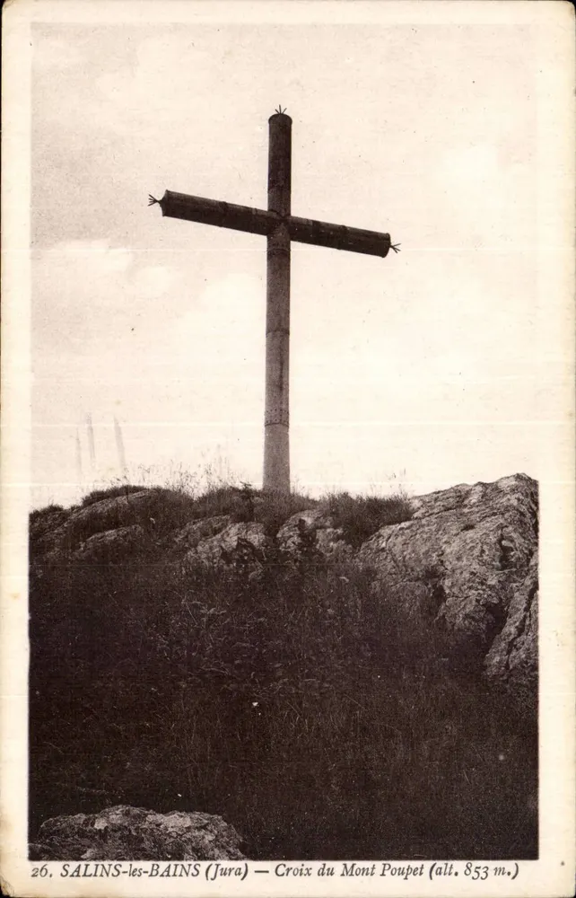 Salins-les-Bains (Jura) — Kreuz am Mont Poupet (Höhe 853 m) - Vorderseite