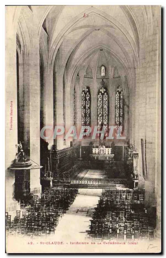 St-ClAUDE - Interior da Catedral (1902) - Touraine Haut-Jura - Frente