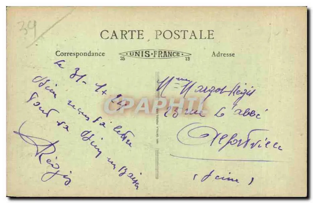 Saint-Claude - Der Hängebrücke über den Tacon — Verlag La Pipe, Nr. 35 - Rückseite