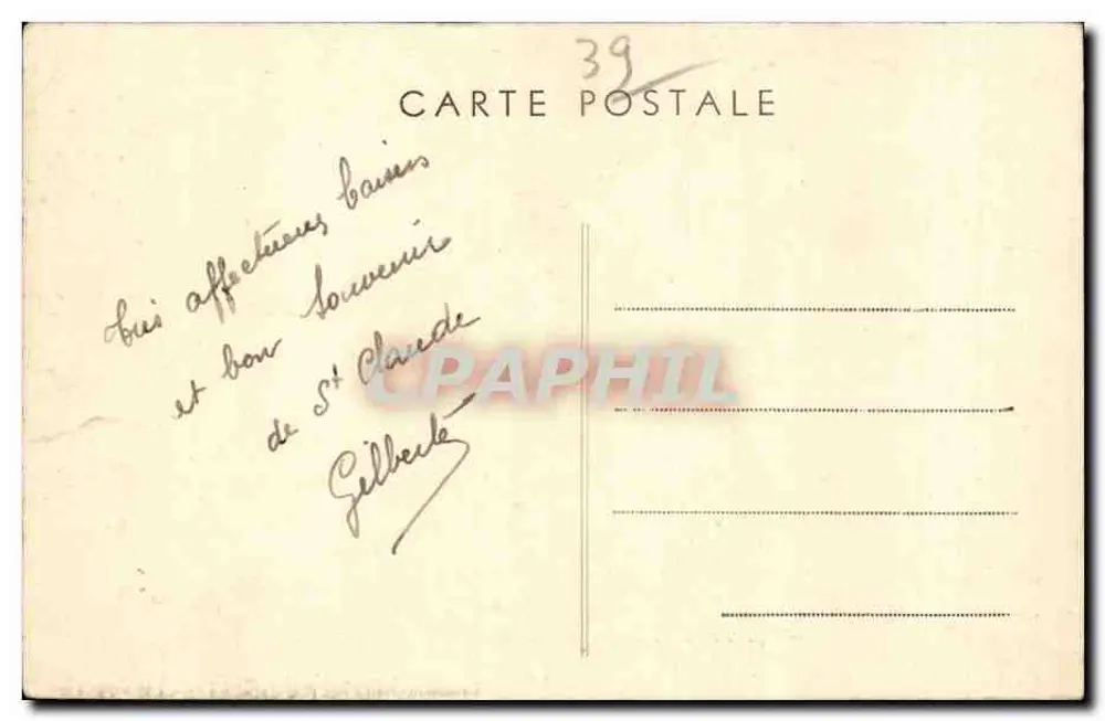 O Grande Ponte de ST-CLAUDE (Jura) — Mandrillon — editor Aniche Mandrillon, n°3 - Verso