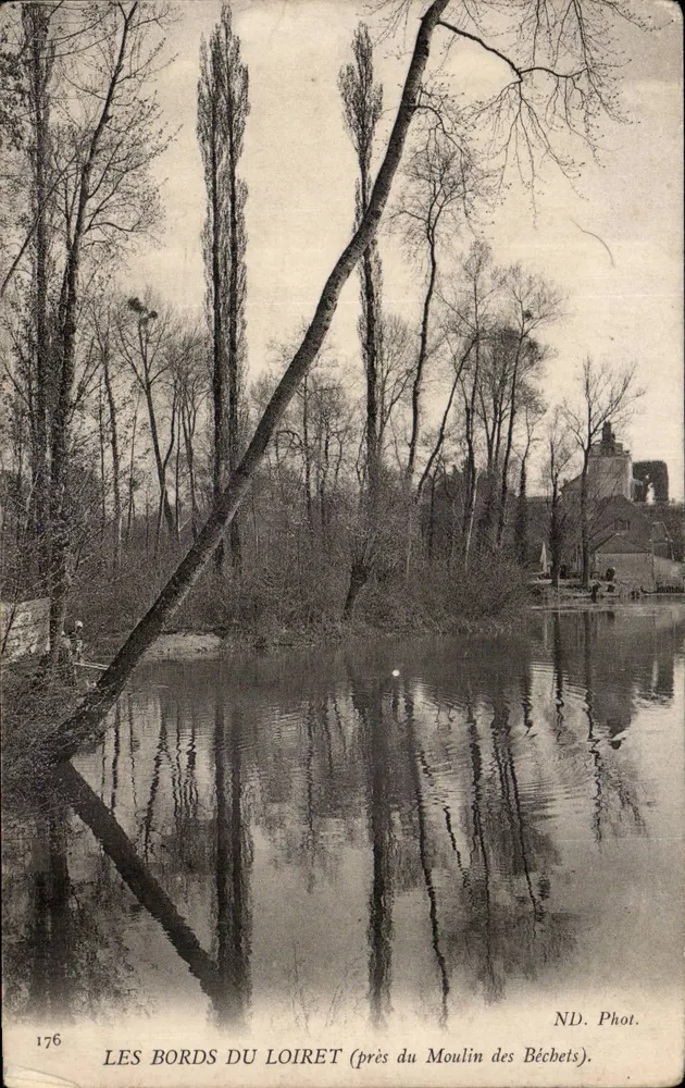 Die Ufer des Loiret (bei der Moulin des Béchets) — ND. Foto — Nr. 176 - Vorderseite