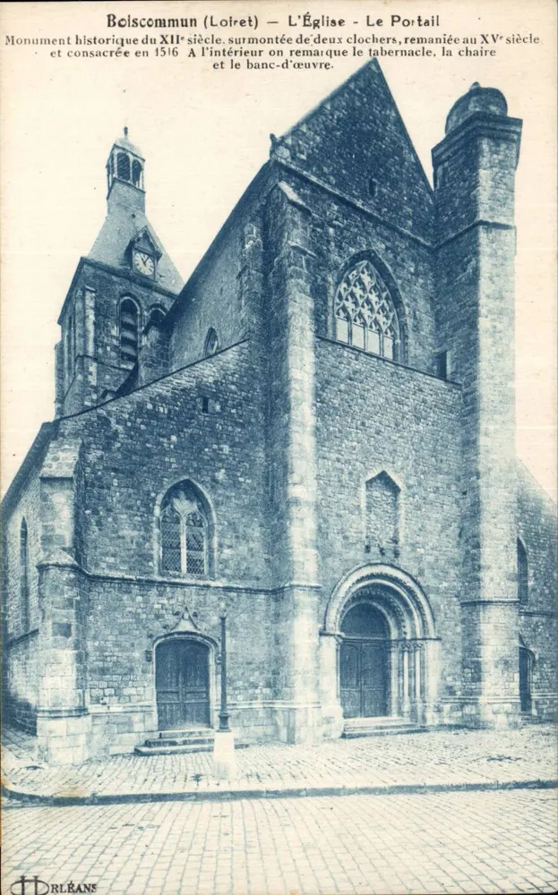 Boiscommun (Loiret) — A Igreja - O Portal — editor DRLÉANS - Frente