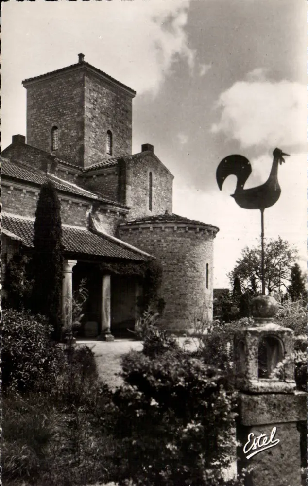 Kirche von Germigny-des-Prés — Südseite und Leuchter der Toten — Verlag Estel - Vorderseite
