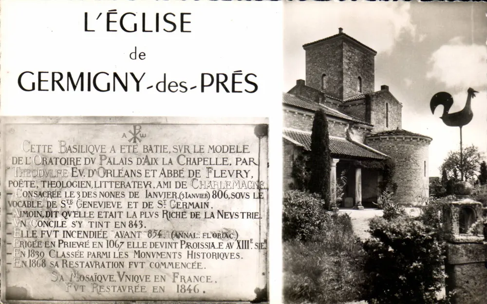 A Igreja de Germigny-des-Prés — Igreja meridional e lanterna dos mortos — Éditions de Luxe Lavelle & Cie - Frente