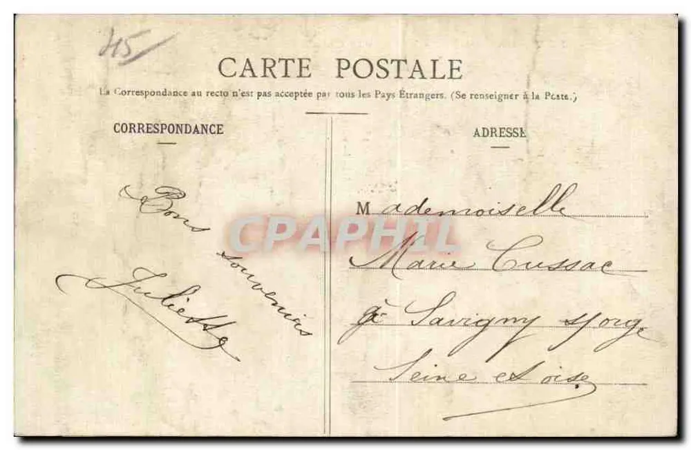 FAY-AUX-LOGES — Vue sur le Canal — Édition G. Béchu - Verso