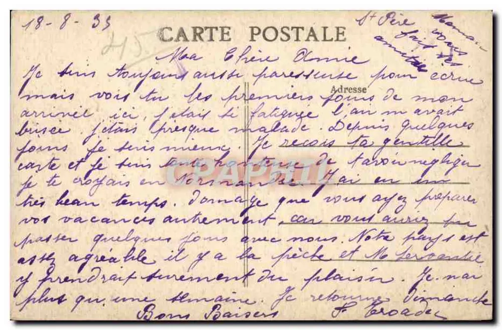 Castelo de SULLY-sur-LOIRE — Fachada principal — Édit. Bonizan, Sully - Verso