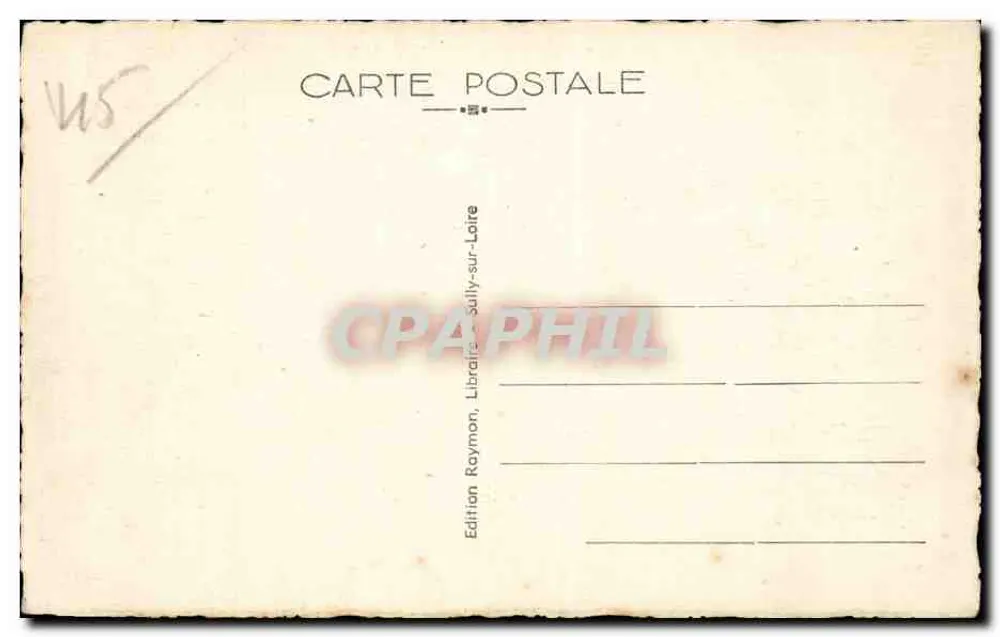 Sully-sur-Loire (Loiret) — O Castelo — Edição Raymon, Sully-sur-Loire - Verso