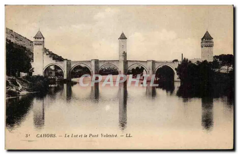 Cahors — Le Lot et le Pont Valentré — LL. - Frente