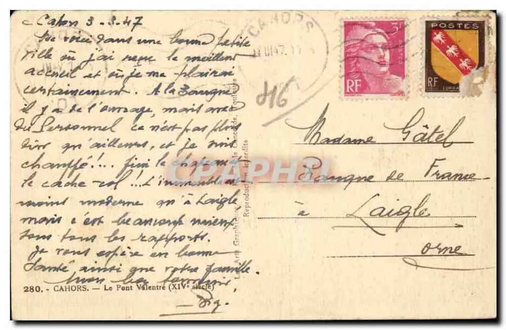 Cahors — O Ponte Valentré (século XIV) — ARGRA - Verso