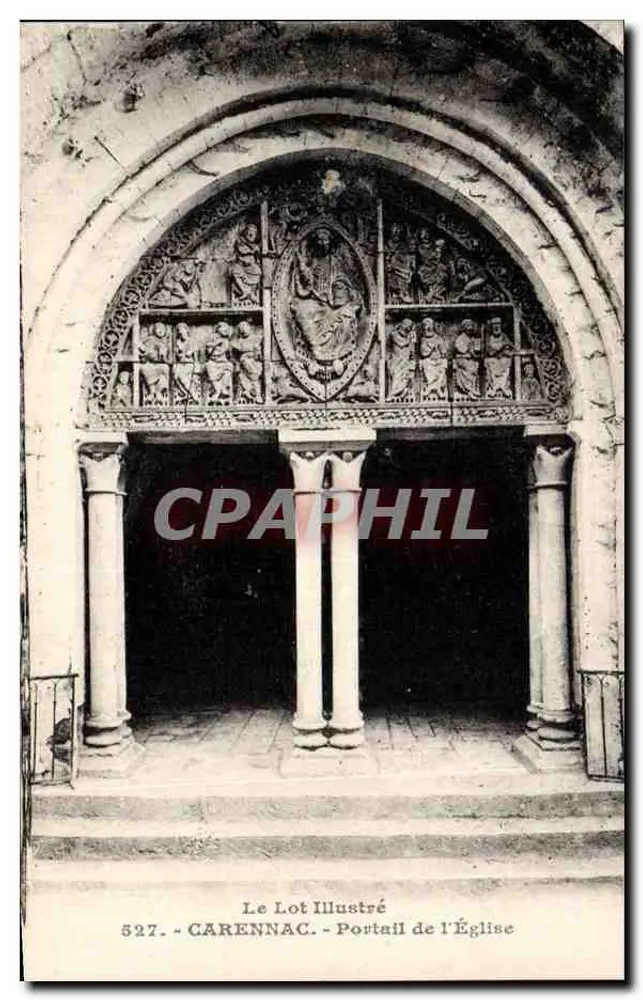 Carenac - Portale della Chiesa — Le Lot Illustré, n° 527 - Recto