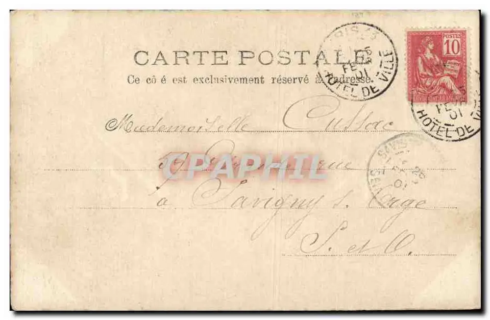 Homem idoso em traje — retrato — Carte postale de l'Hôtel de Ville de Fes - Verso