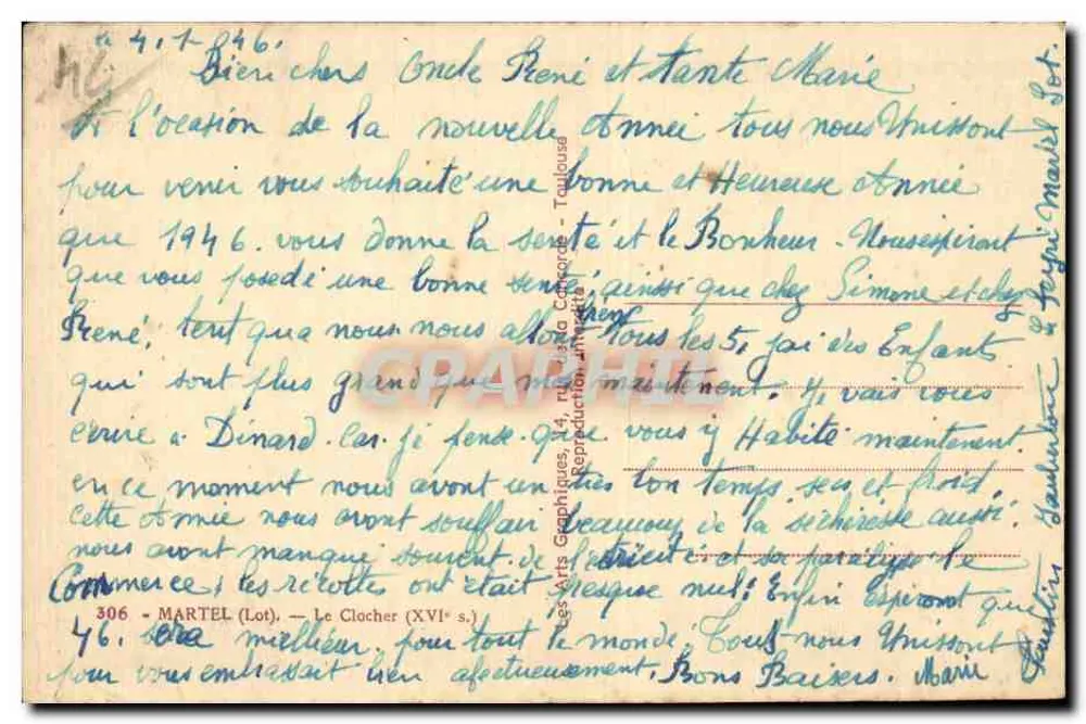 मार्टेल के घंटा घर — प्रकाशक एआरजीए — श्रृंखला संख्या 306 - पीछे
