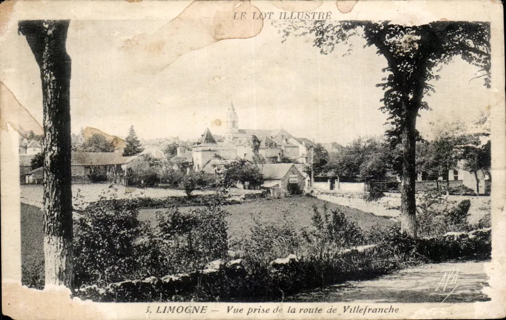 Limogne — Ansicht aus der Straße nach Villefranche — Edition Le Lot Illustré - Vorderseite