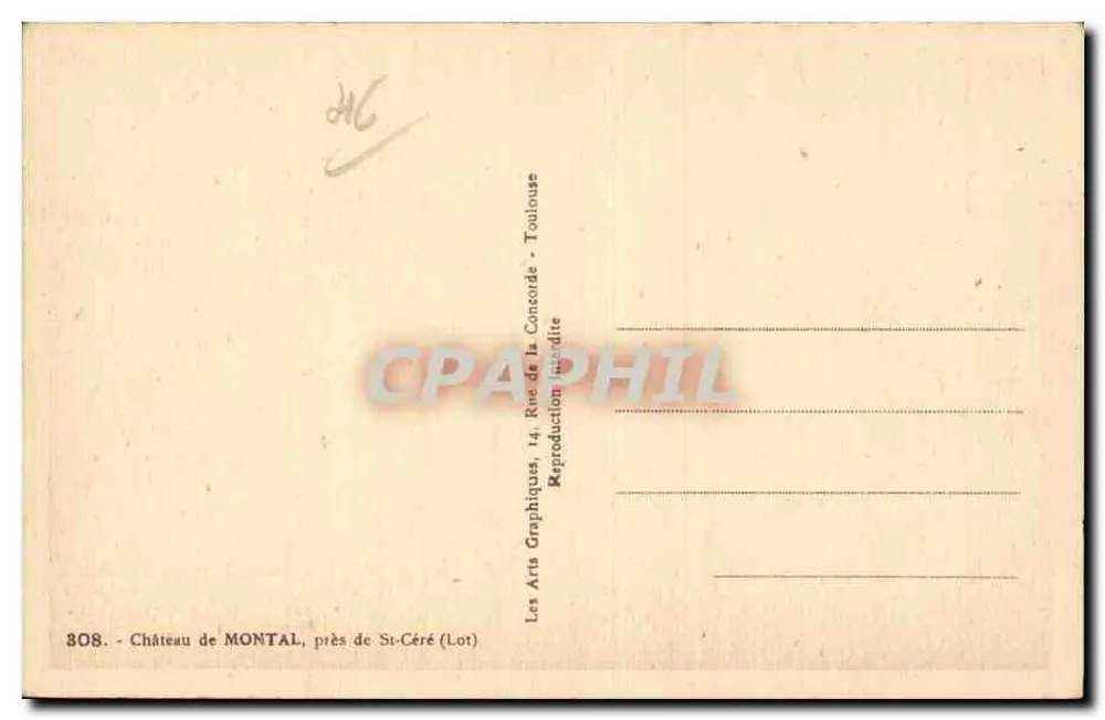 Castelo de Montal — perto de St-Céré (Lot) — ARGRA - Verso