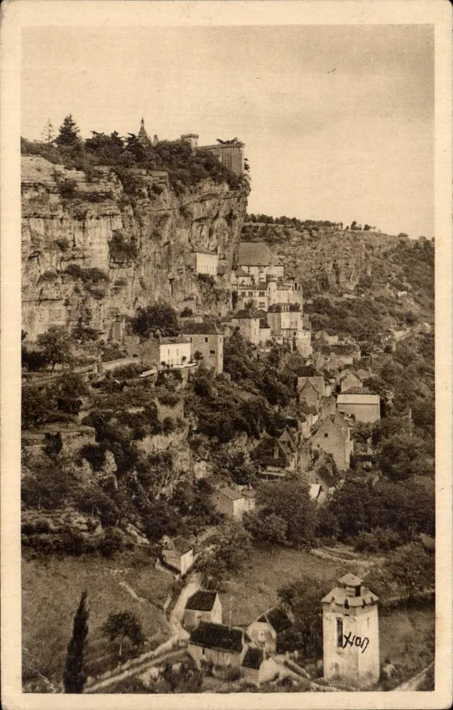 Rocamadour (Lot) — Ansicht von der Straße nach Cahors, im Vordergrund das Mühle Roquefrège — Éditions d'Autrevon - Vorderseite