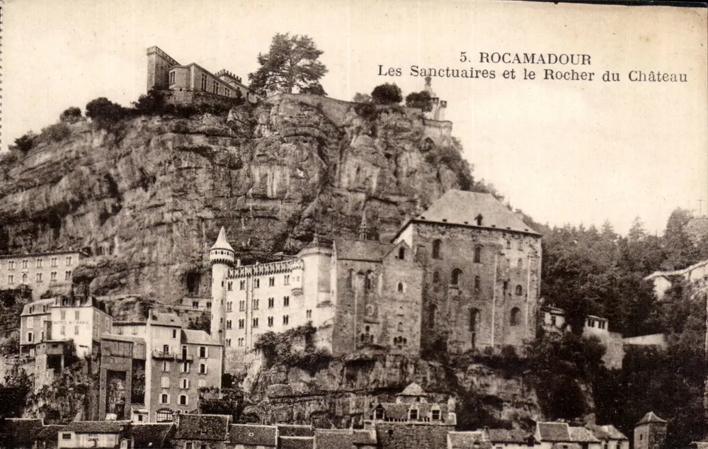 Rocamadour — Die Heiligtümer und der Felsen des Schlosses — Verleger nicht sichtbar, Seriennummer 5 - Vorderseite