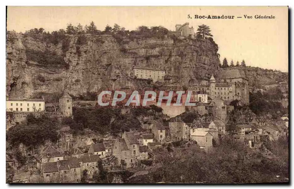 Roc-Amadour — Vista Geral — Editor Henri Babin, 702-8184 - Frente