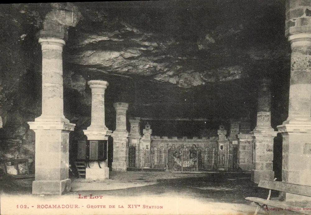 Rocamadour — Gruta da XIVa Estação — Fototipo Labouche - Frente