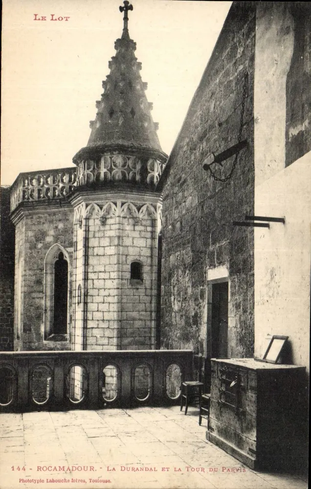 Rocamadour — La Durandal i Wieża Parvis — Phototype Labouche Irtrès, Toulouse - Awers