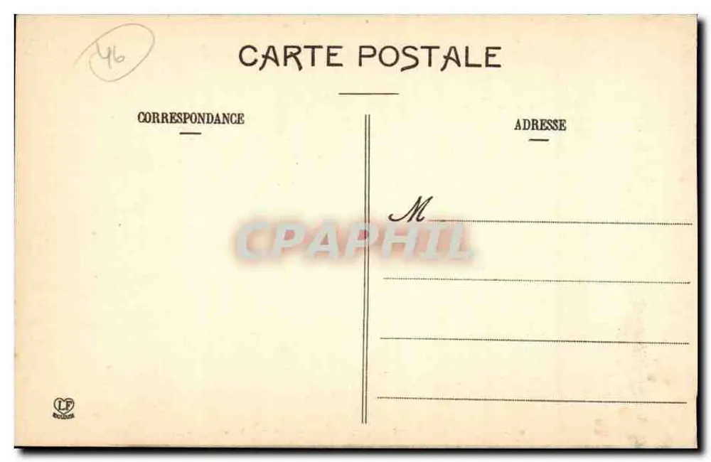 Rocamadour - O Pátio e Escada das Capelas — Fototipia L. cha Frères, Toulouse, n°6 - Verso