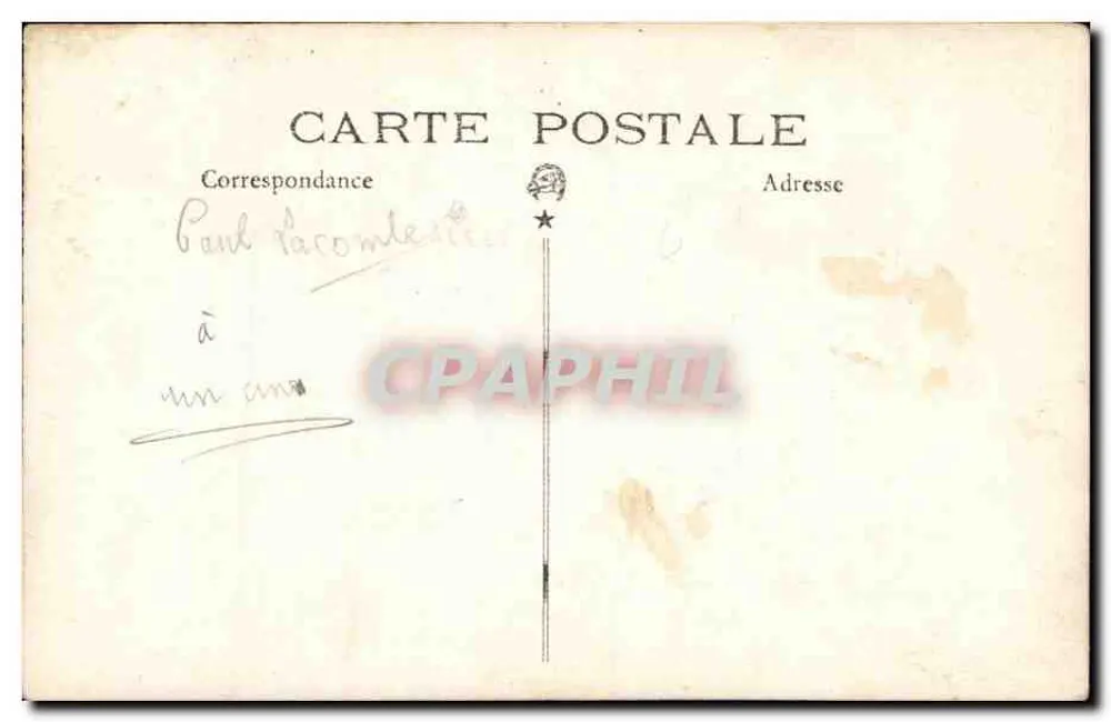 Criança na água — foto oval — carte postale - Verso
