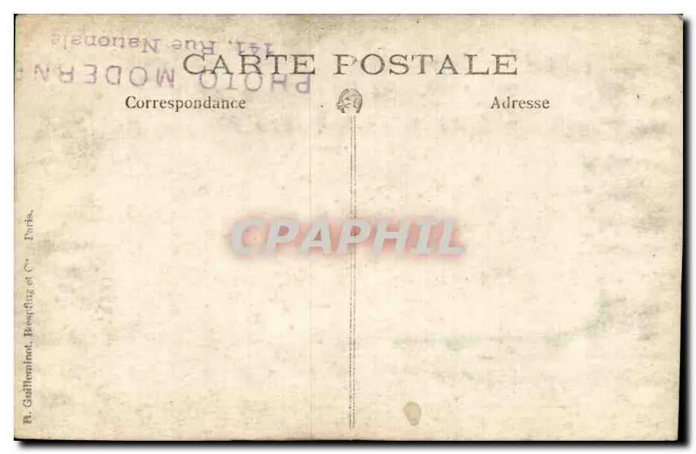 Retrato de um jovem — estúdio — B. Galliominot, Rue Nationale, Paris - Verso