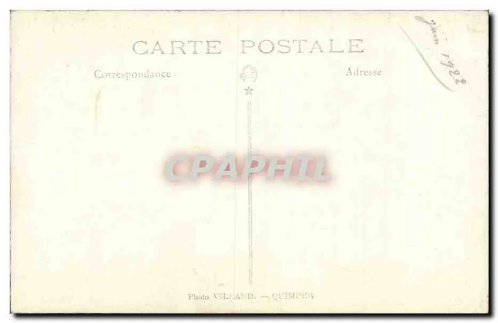 Retrato de um homem em traje — Quimper — Foto VILLAND - Verso