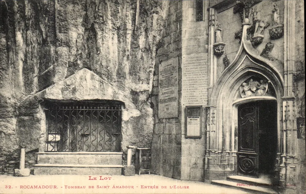 Rocamadour - Grabmal des heiligen Amadour - Eingang zur Kirche - Vorderseite