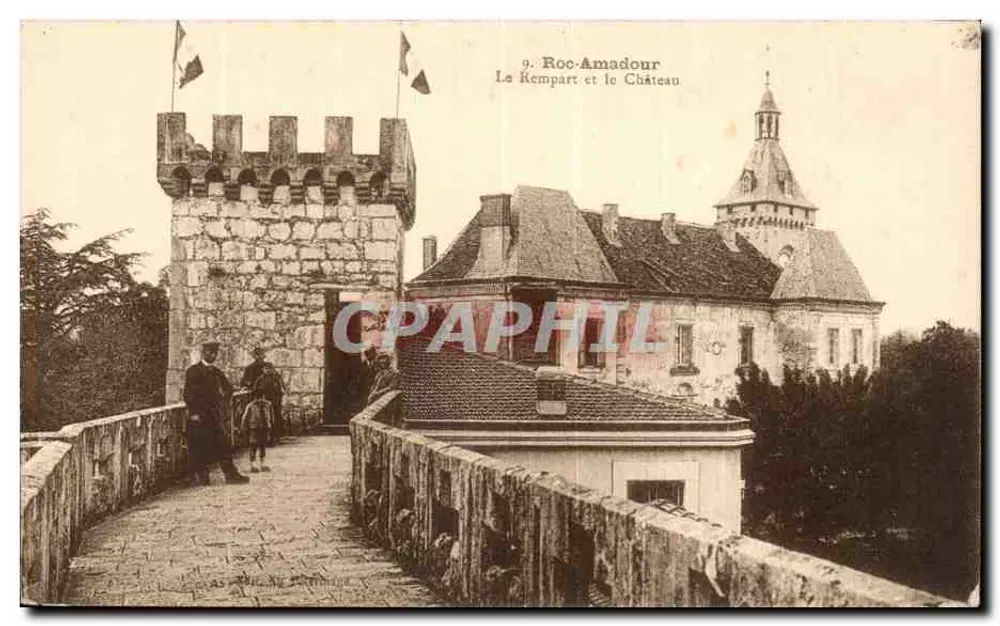 Roc-Amadour — Le Kempart e o Castelo — Henri Babinau, Toulouse - Frente