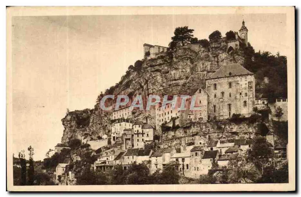 Rocamadour (Lot) — Le Roc vu de la Vallée — Éditions d'Art Wagram - Frente