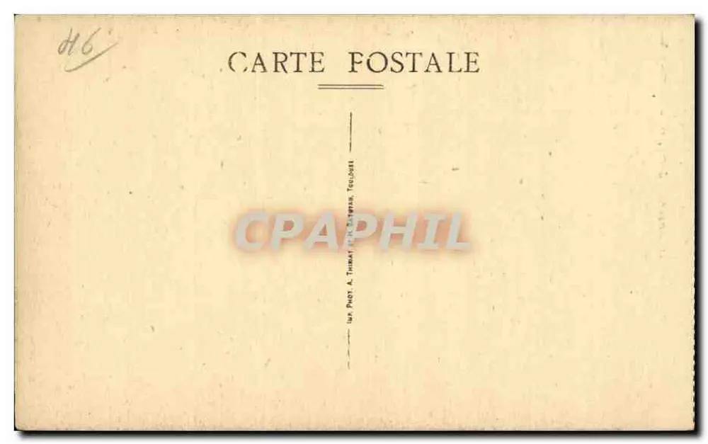 Roc-Amadour, vista de Requesfrache — cartão postal n°14 — editor: Thirat em Toulouse - Verso