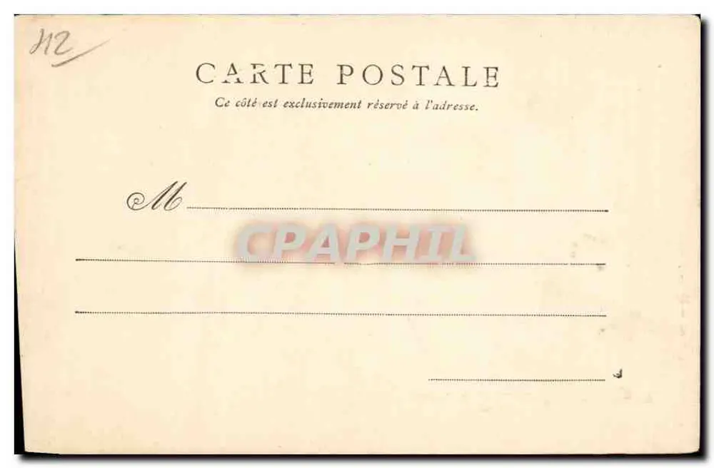 Stara pocztówka Ancienne Abbaye de Charlieu (Loire) — widok fasady — wydawca Hachette, Paryż - Rewers