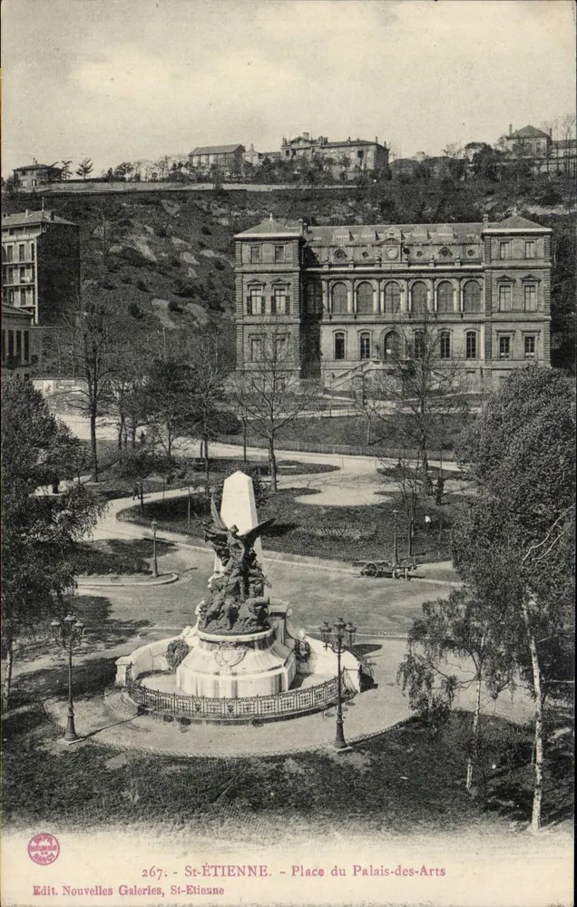 Saint-Étienne - Praça do Palácio das Artes — editor Nouvelles Galeries, n° 267 - Frente